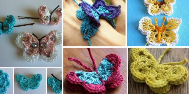 3D Butterfly crochet ideas