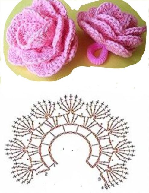 3d crochet flower 5
