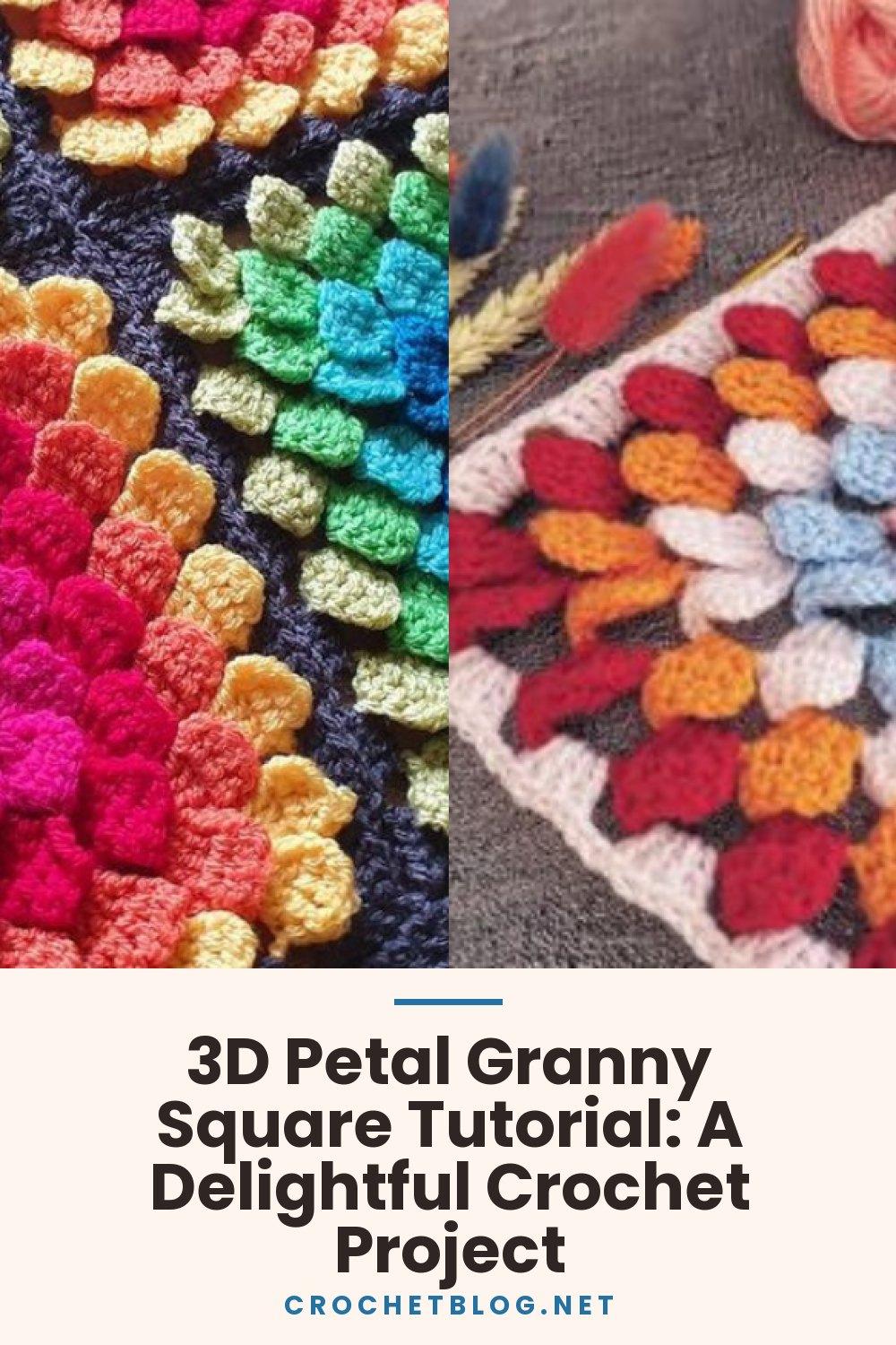 3D Petal Granny Square Tutorial: A Delightful Crochet Project