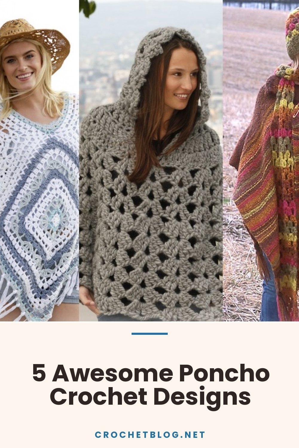 5 Awesome Poncho Crochet Designs