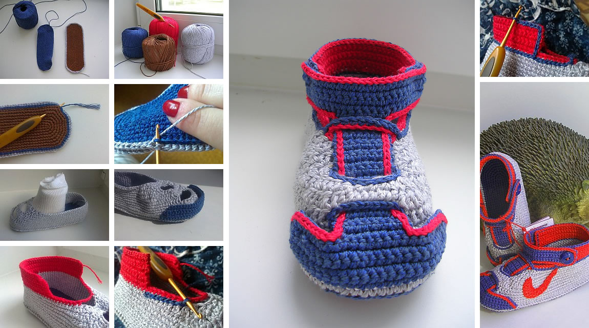 Crochet nike shoes sales free pattern