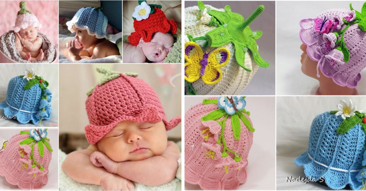 Crochet Adorable Baby Bluebell Hats