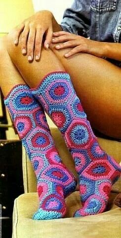 Crochet Boot Slippers 1 1