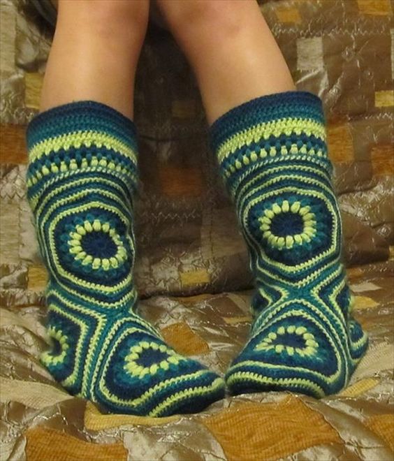 Crochet Boot Slippers 2 1