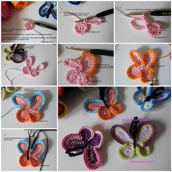 Crochet Butterfly Tutorial 1