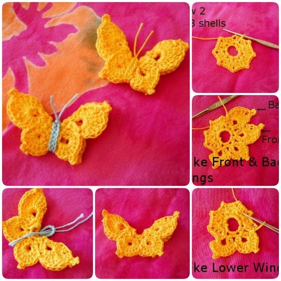 Crochet Butterfly Tutorial 3