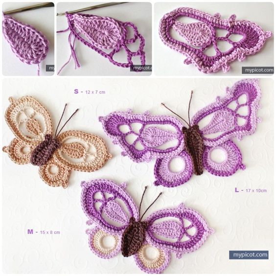 Crochet Butterfly Tutorial 4