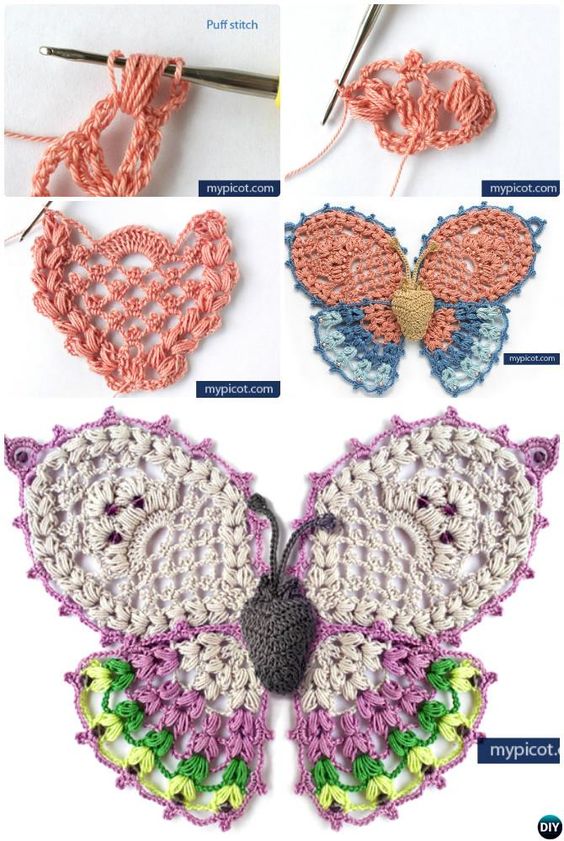 Crochet Butterfly Tutorial 7