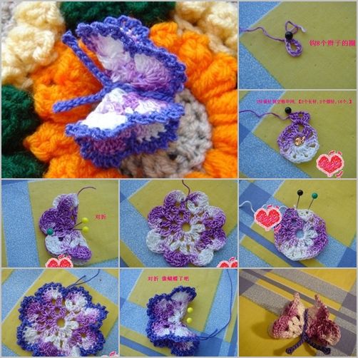 Crochet Butterfly Tutorial 9