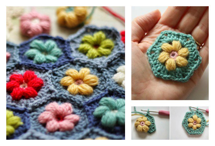 Crochet Daisy Puffagon