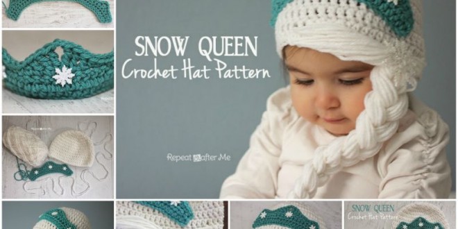 Crochet Elsas Snow Queen Girls Hat