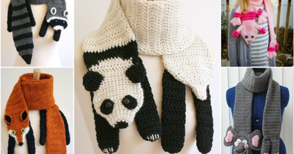 Crochet Fashion Animal Scarves