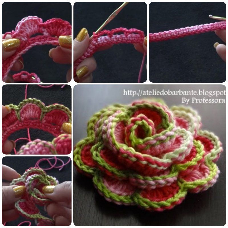 Crochet Hydrangea Flower 3