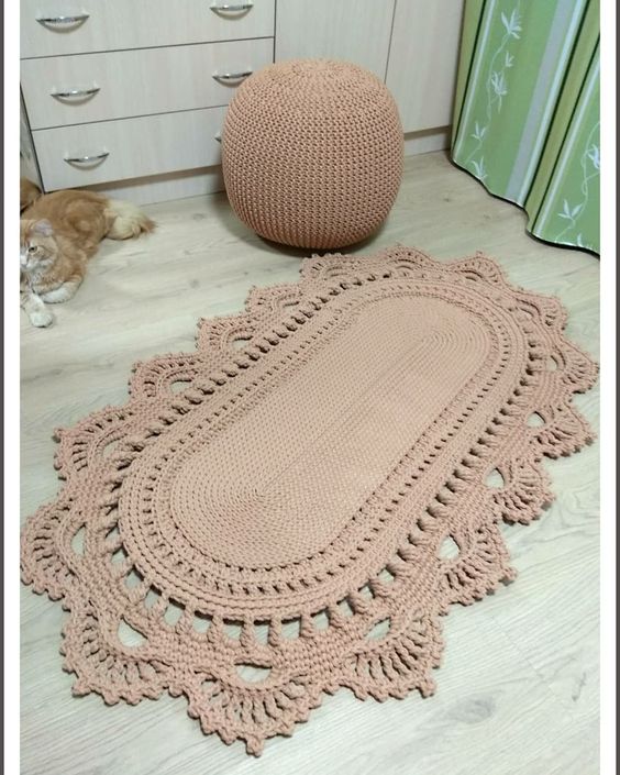 Crochet Oval Rug 1