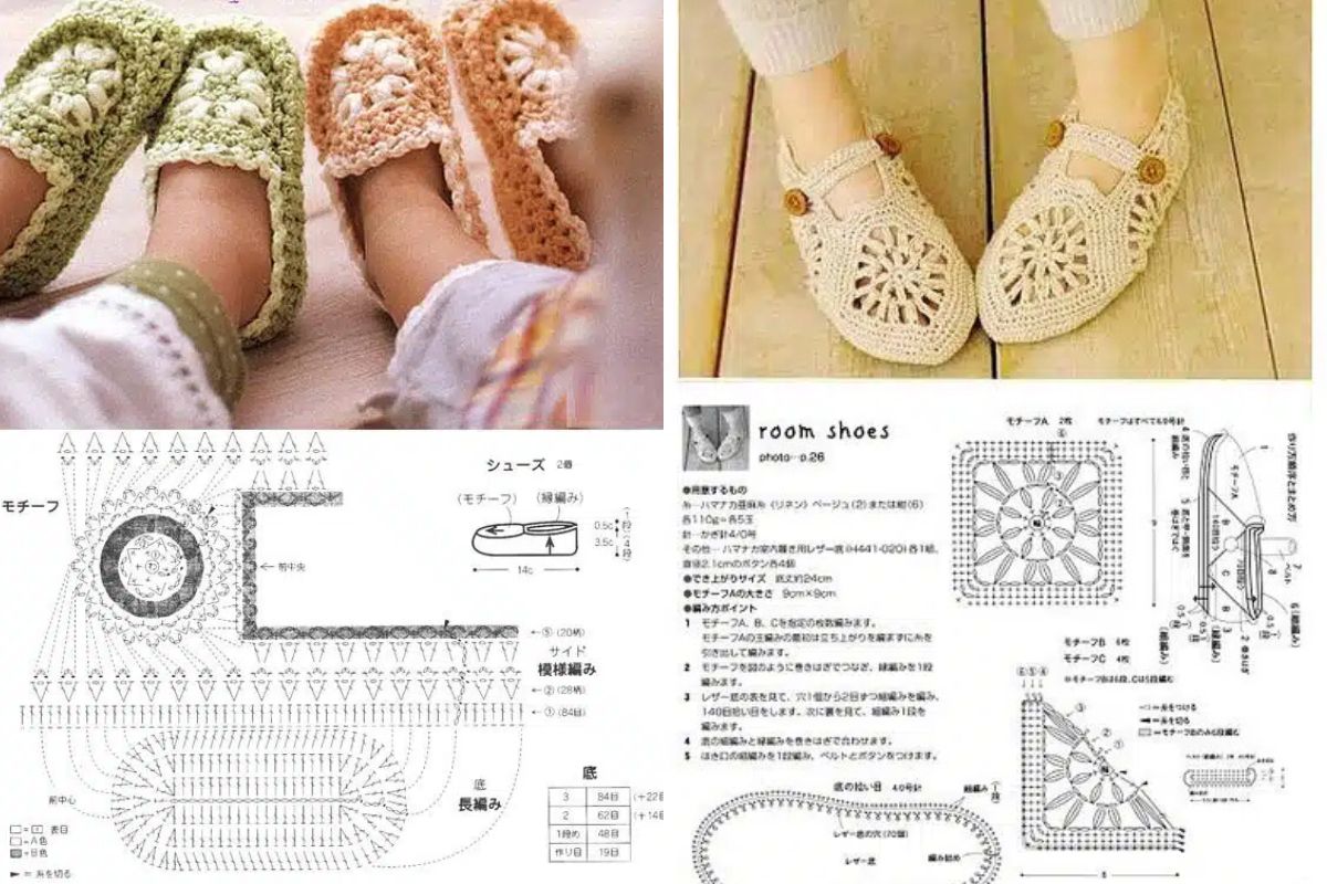 Crochet Slippers with Patterns 1