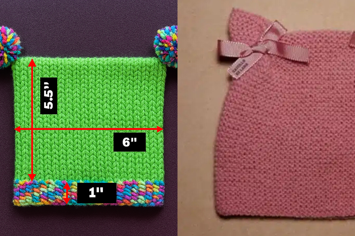 Crochet Square Baby Hat 1