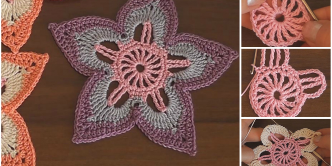 Crochet Star Flower