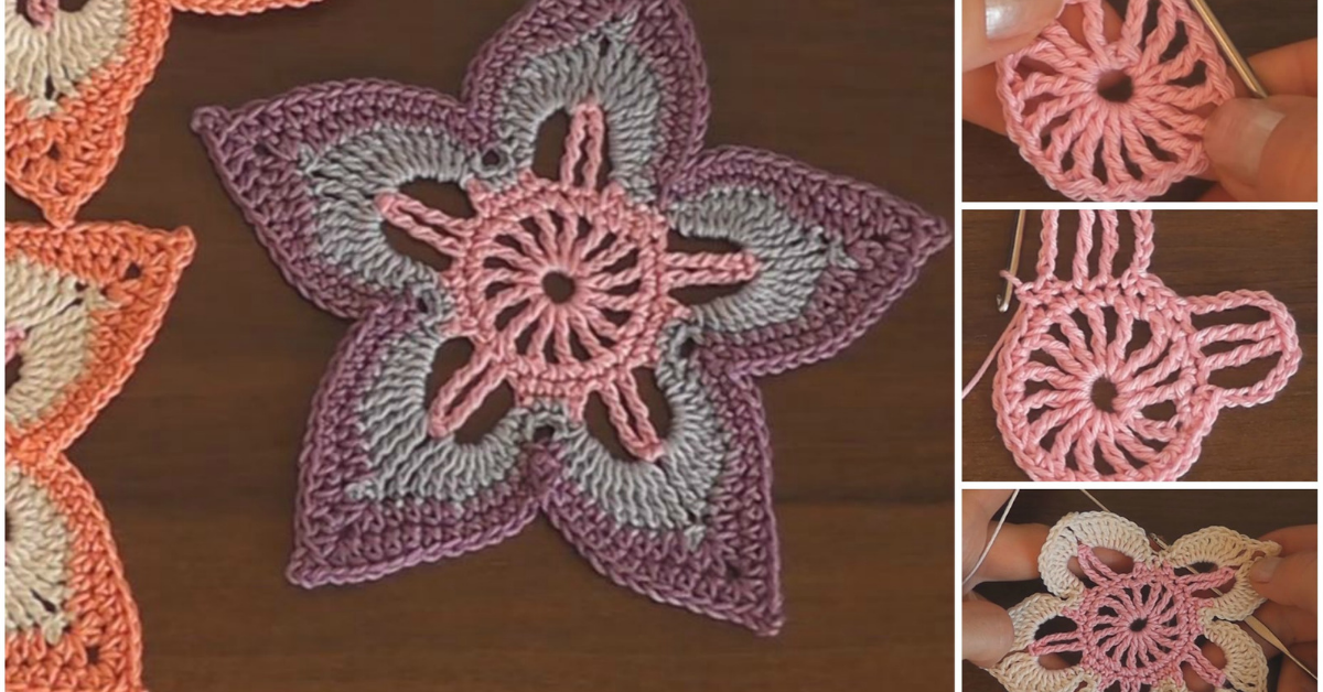 Crochet Star Flower