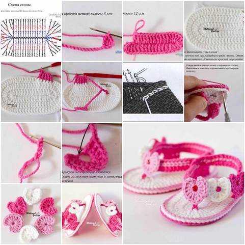 DIY Adorable Crochet Baby Sandals