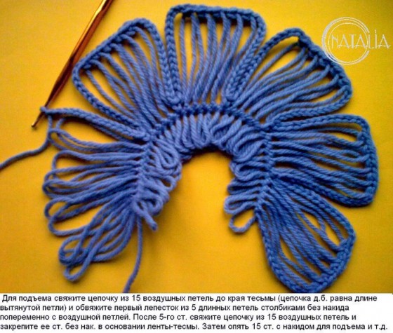 DIY-Crochet-Flower-with-Crochet-Fork-and-Hook3