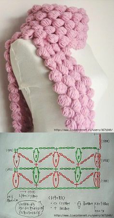 DIY Crochet Puff Ball Scarf 3