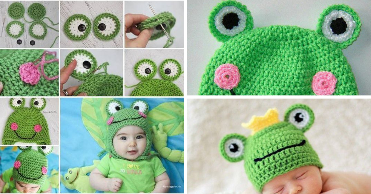DIY Cute Crochet Frog Hat with Free Pattern
