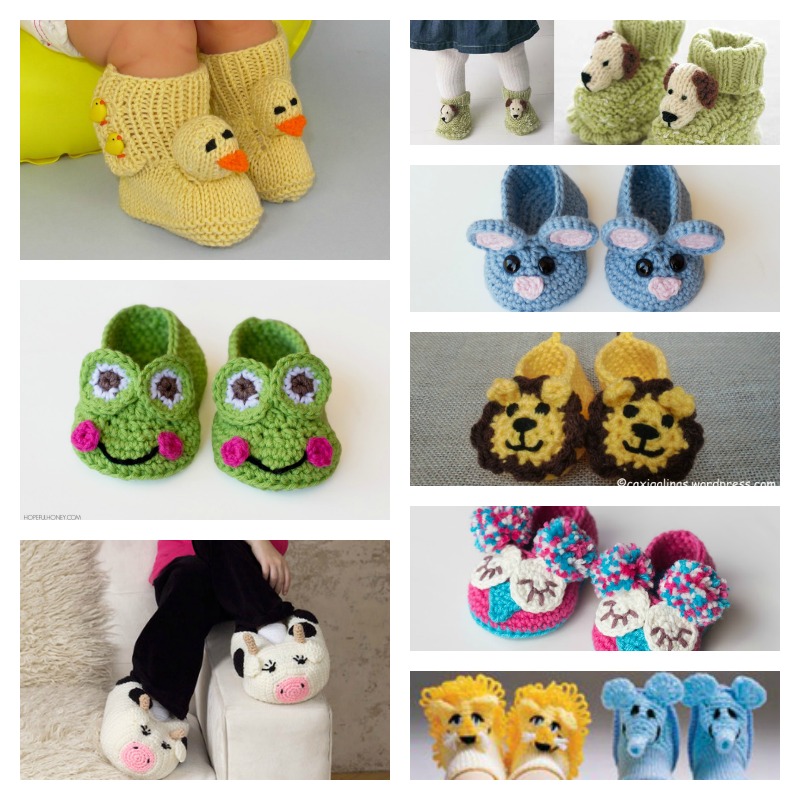 Crochet Baby Animal Booties with Free Patterns