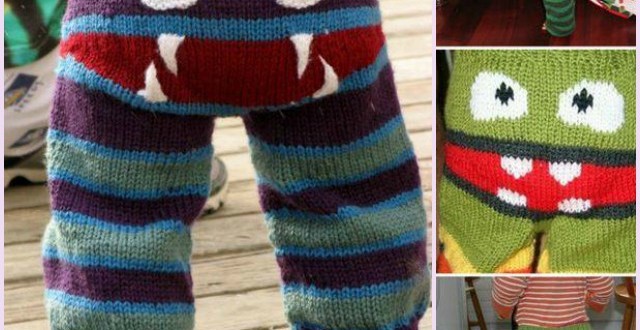 DIY adorable Knit Monster Pants