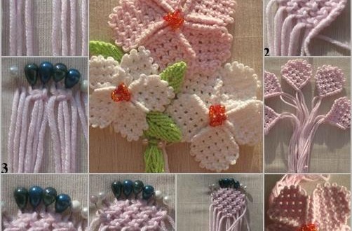 Diy yarn woven flowers