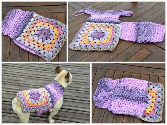 Manteau chien best sale au crochet