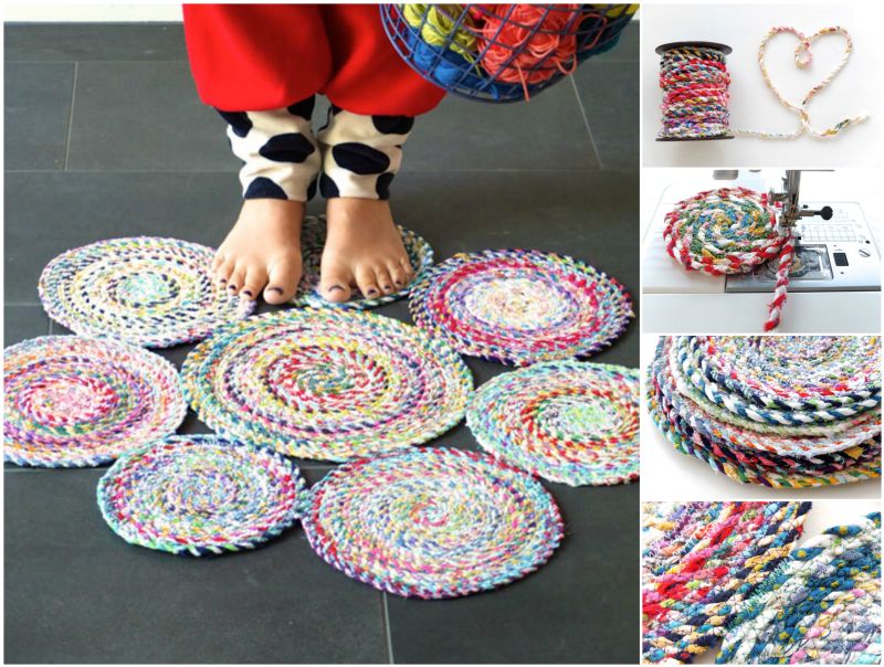 Fabric Twine Spiral Mat