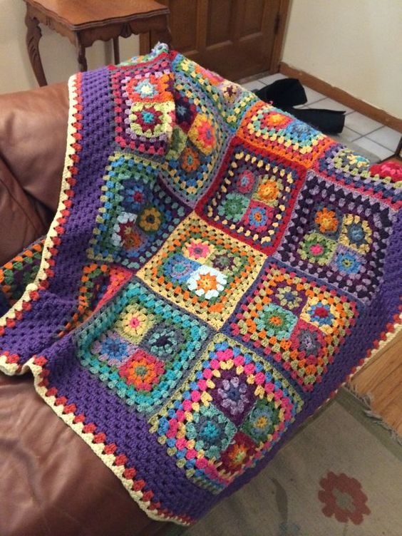 Floral Afghan Blanket 1