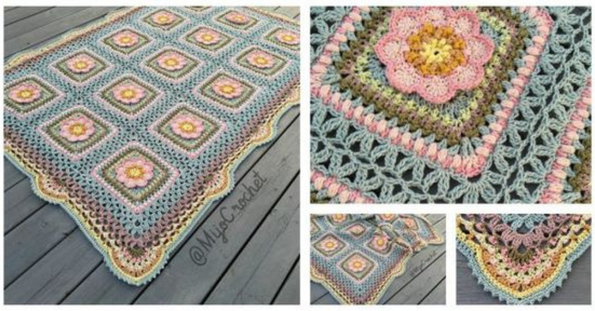 Floral Afghan Blanket