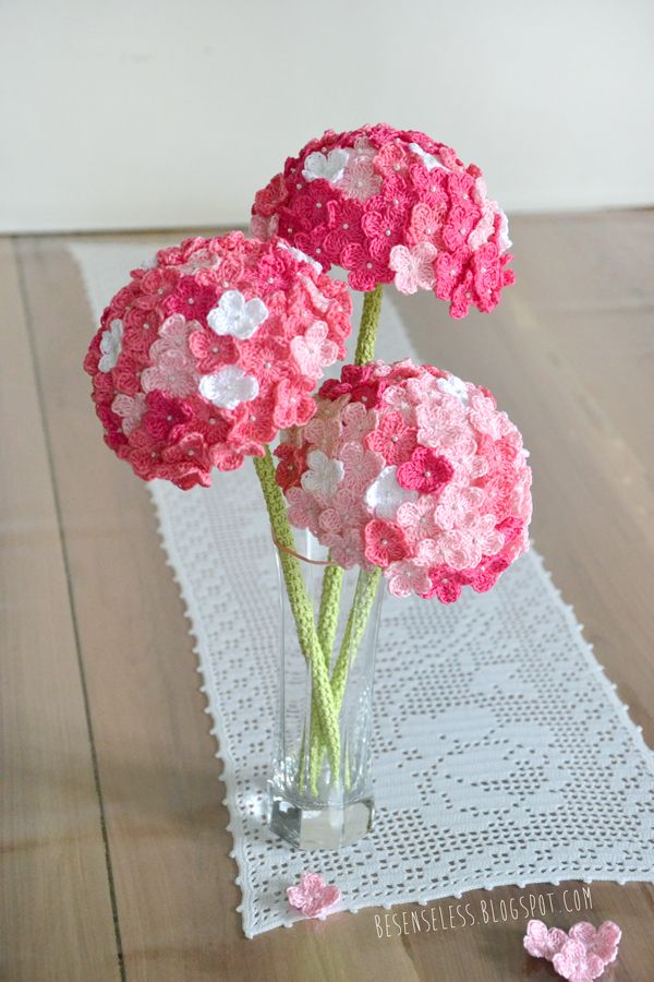 HYDRANGEA crochet flower