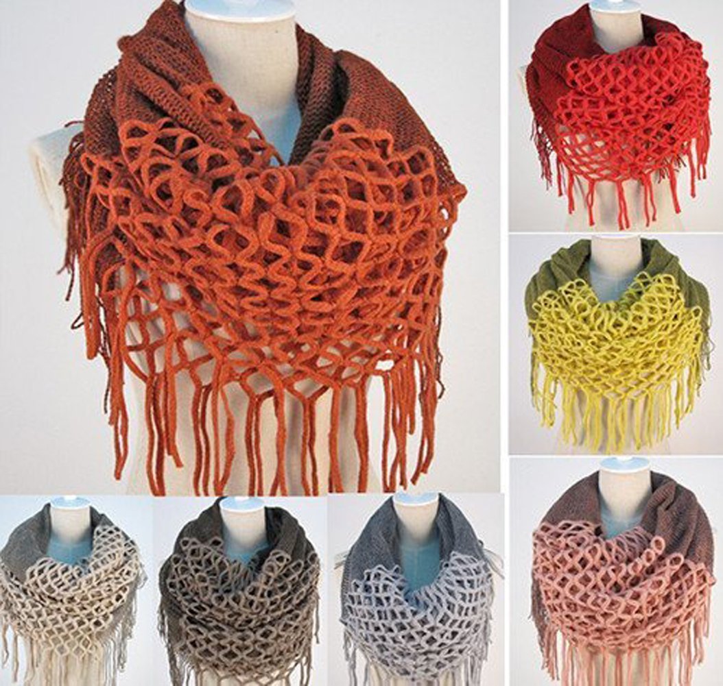 Crochet Infinity And Straight Shawl Scarves