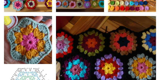 How to Crochet Pretty Hexagon Blanket with Free Pattern