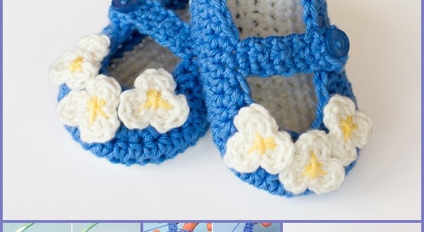 Mary Jane Baby Booties crochet pattern