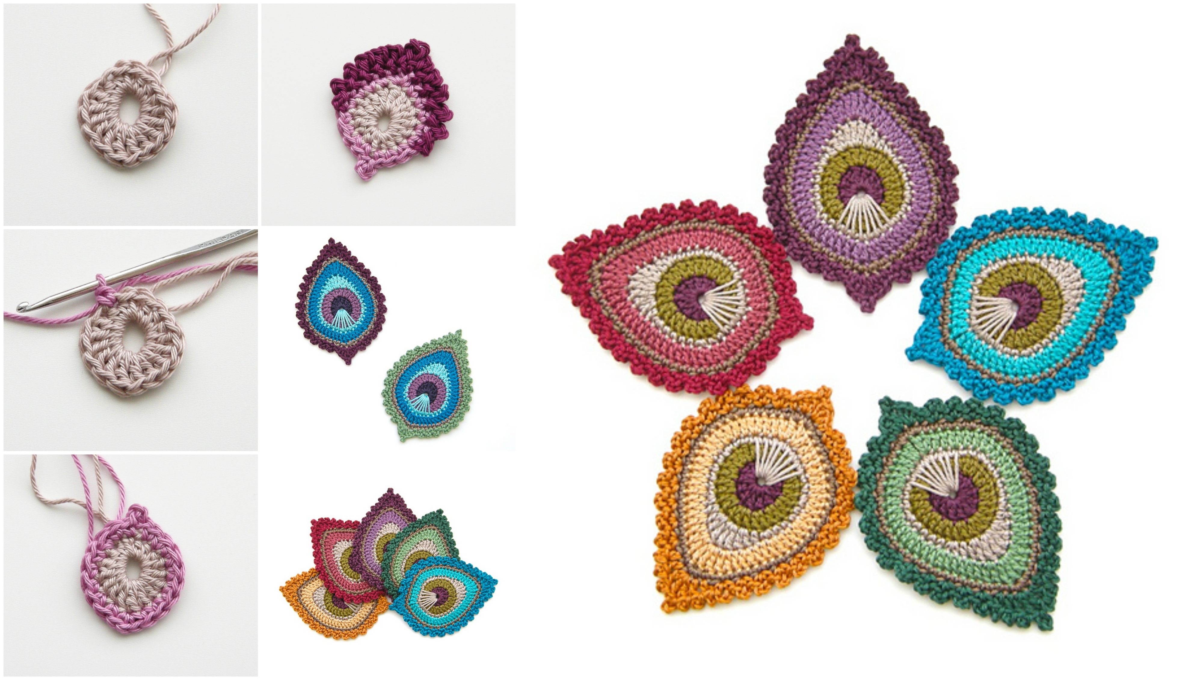 Crochet Peacock Feather (Free Pattern)