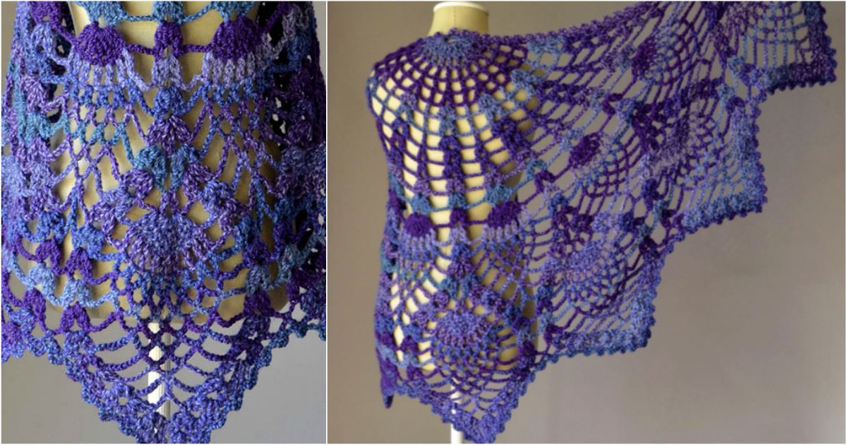 Pineapple Peacock Shawl