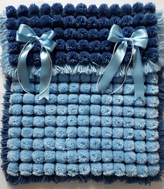 Pom Pom Baby Blanket 1