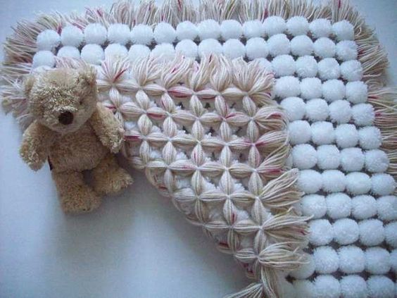 Pom Pom Baby Blanket 5