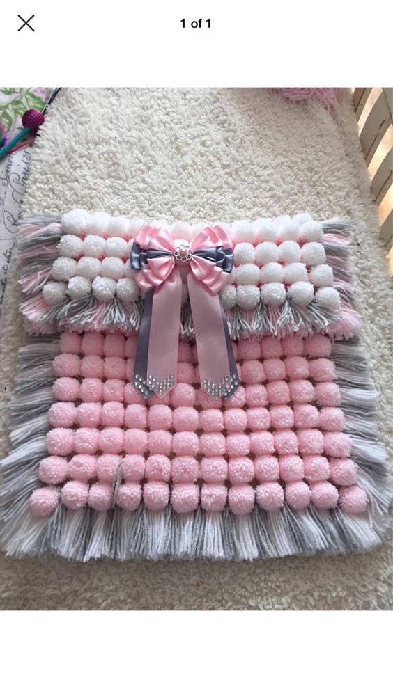 Pom Pom Baby Blanket 6