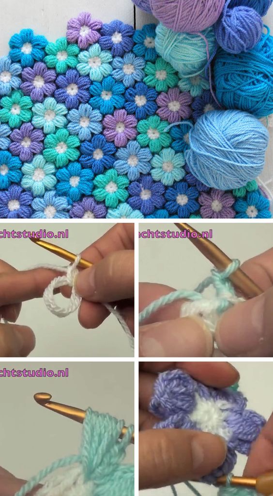 Puff Flower crochet 2