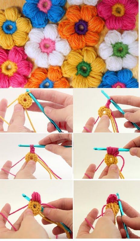 Puff Flower crochet 4