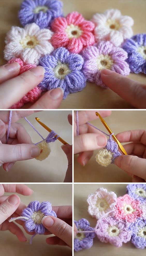 Puff Flower crochet 5