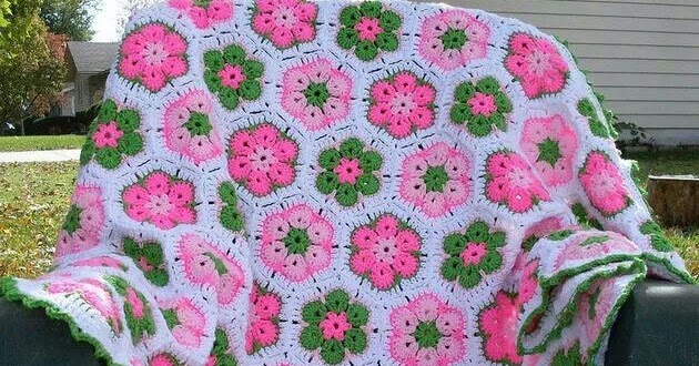 Using Flowers Croche 9