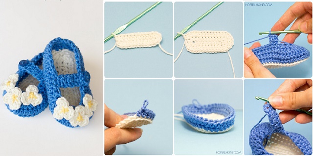 Crochet Vintage Mary Jane Baby Slippers Video