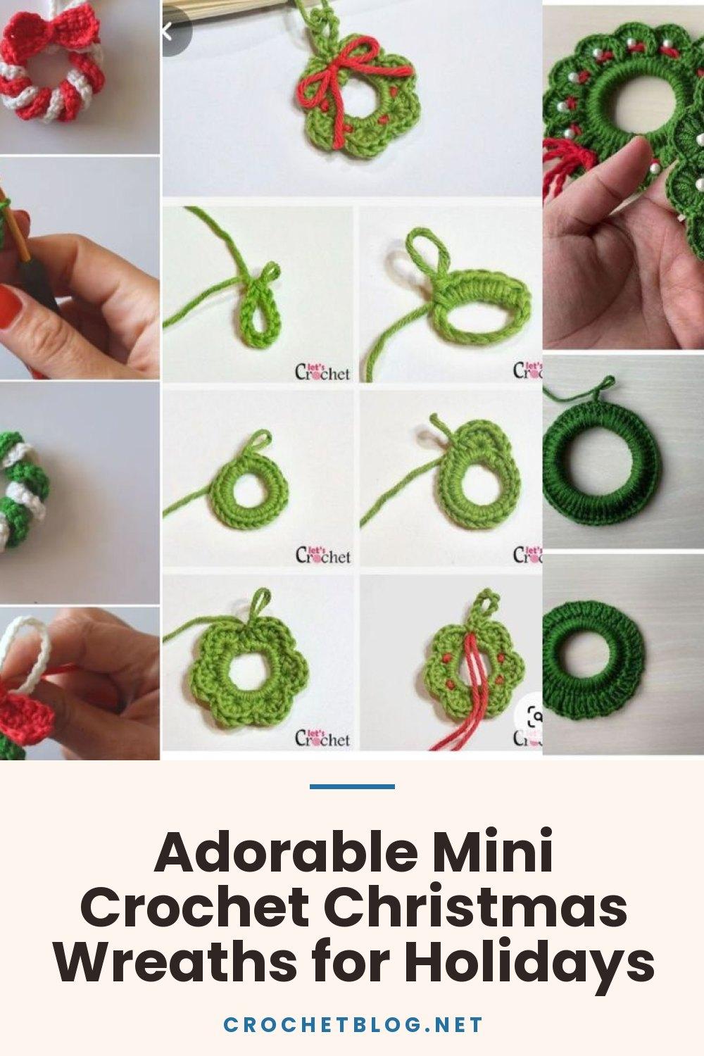 Adorable Mini Crochet Christmas Wreaths for Holidays