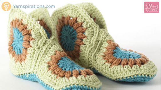 african flower crochet boots ideas 4