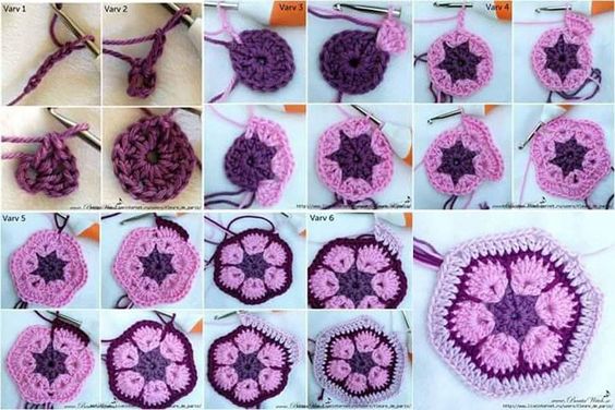 african flower crochet crop top 3